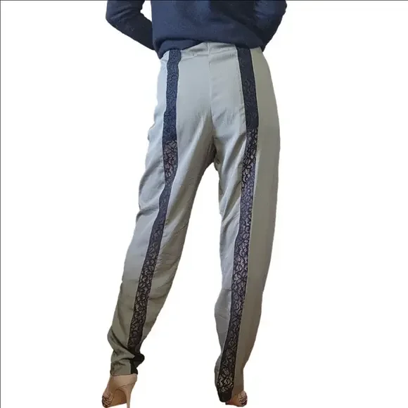 Dress pants Going out Joggers Green color Lace tapered leg BEBE  NWT - Picture 6 of 16